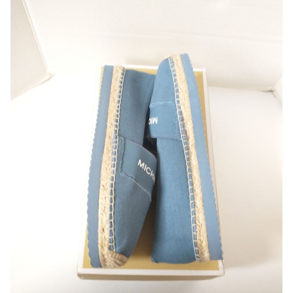 New! MICHAEL KORS Women's Vicky Espadrille Flats Shoes Denim Blue Size 9 - Picture 7 of 8